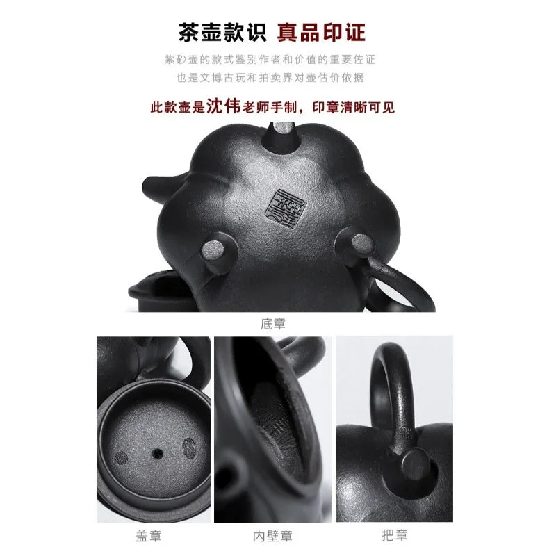 Full Handmade Yixing Zisha Teapot [Lianhua Ding] (Tian Qing Ni - 320ml) - YIQIN TEA HOUSE | yiqinteahouse.com | >300ml, full handmade zisha teapot, teapot, teaware