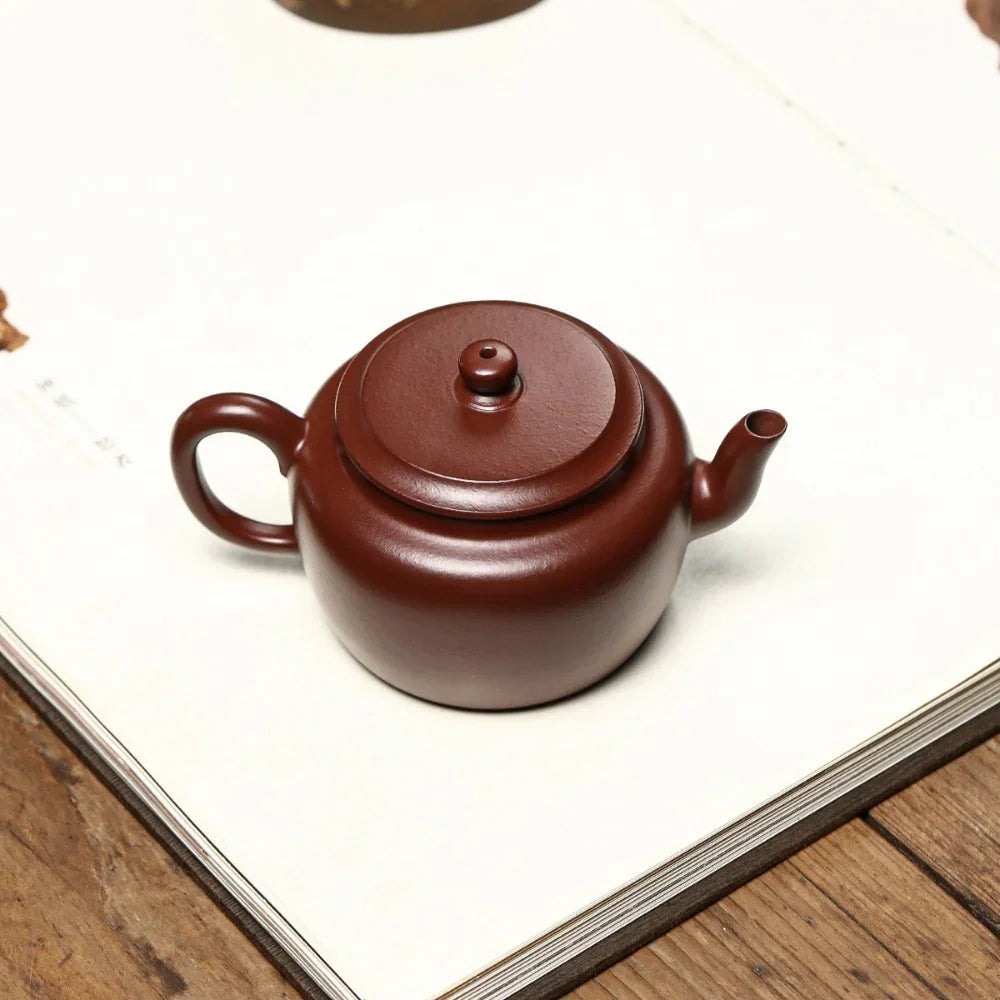 Teko Yixing Zisha Buatan Tangan Sepenuhnya [Periuk Lianzi] (Zi Zhu Ni - 190ml)