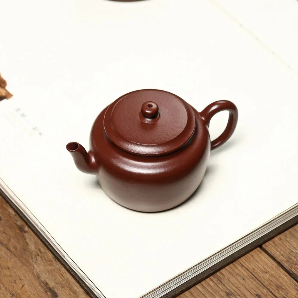 Teko Yixing Zisha Buatan Tangan Sepenuhnya [Periuk Lianzi] (Zi Zhu Ni - 190ml)