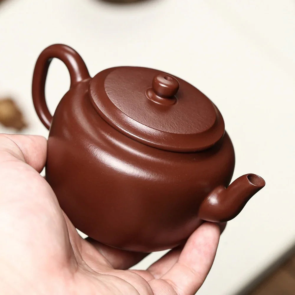 Teko Yixing Zisha Buatan Tangan Sepenuhnya [Periuk Lianzi] (Zi Zhu Ni - 190ml)