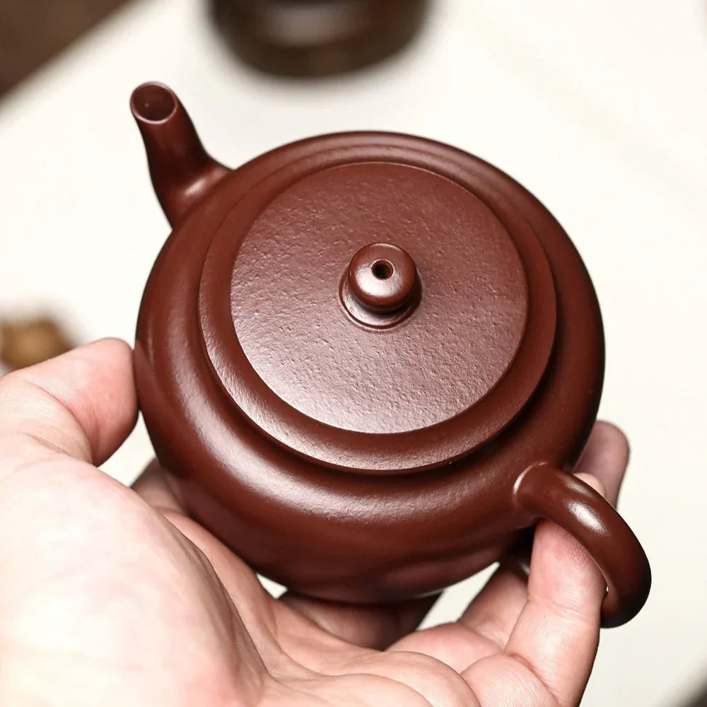 Teko Yixing Zisha Buatan Tangan Sepenuhnya [Periuk Lianzi] (Zi Zhu Ni - 190ml)