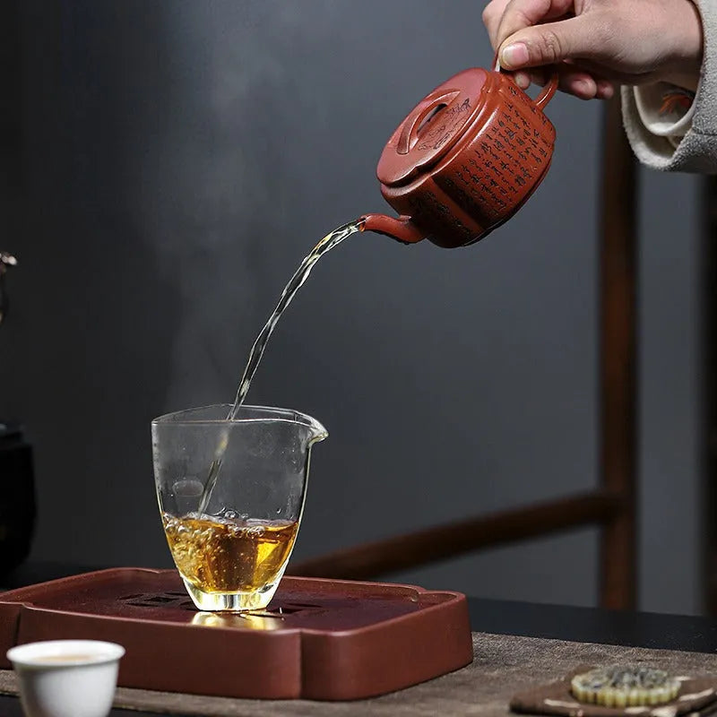 Full Handmade Yixing Zisha Teapot [Ling Hua Hanwa] (Xiao Meiyao Zhu Ni - 180ml) - YIQIN TEA HOUSE | yiqinteahouse.com | <200ml, full handmade zisha teapot, new arrival, teapot, teaware