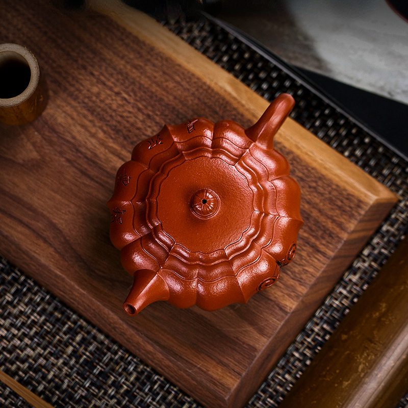 Full Handmade Yixing Zisha Teapot [Ling Hua Jin Wen] (Xiao Meiyao Zhu Ni - 230ml) - YIQIN TEA HOUSE | yiqinteahouse.com | 200-300ml, full handmade zisha teapot, new arrival, teapot, teaware