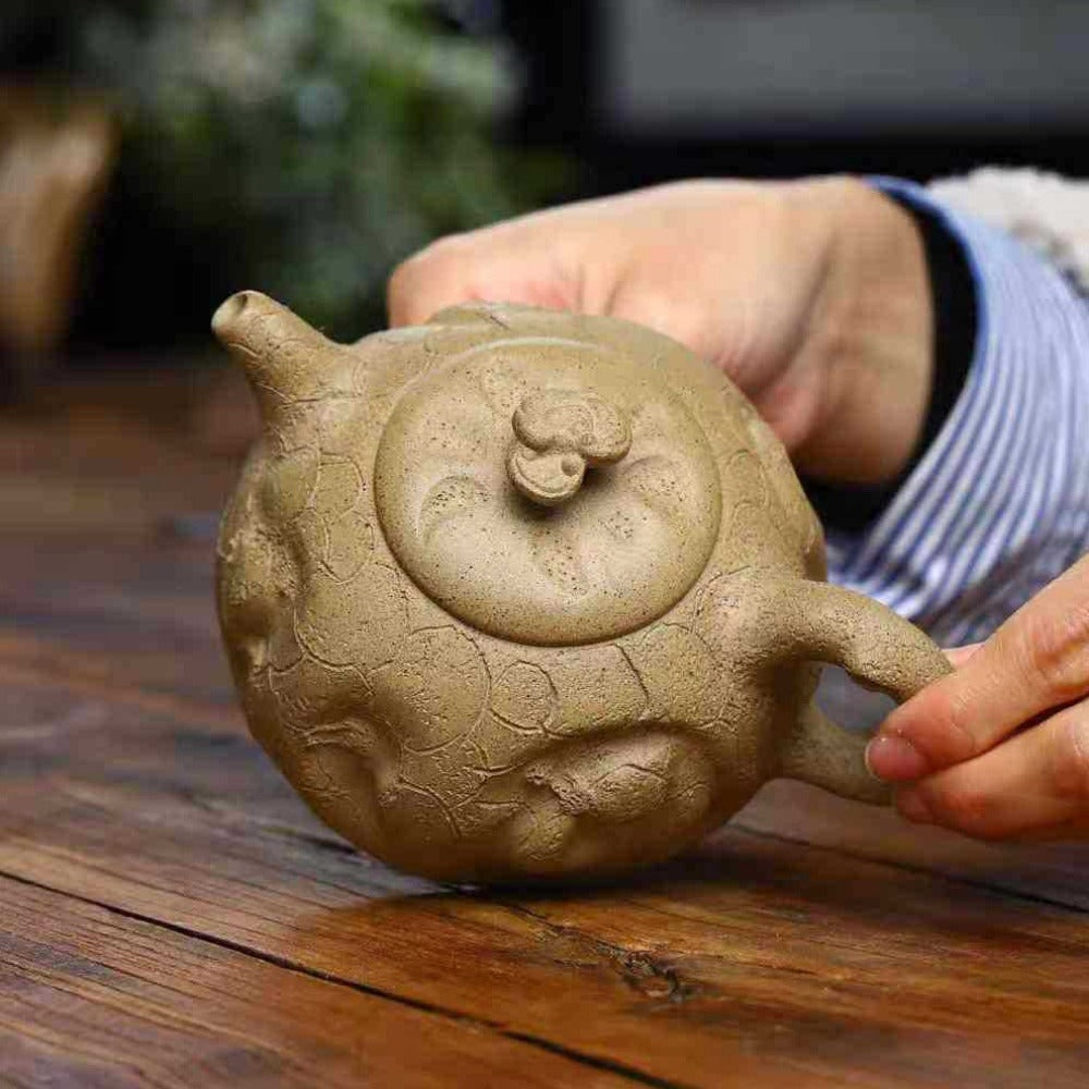 Full Handmade Yixing Zisha Teapot [Lingzhi Gong Chun Pot] (Duan Ni - 365ml) - YIQIN TEA HOUSE | yiqinteahouse.com | >300ml, full handmade zisha teapot, new arrival, teapot, teaware