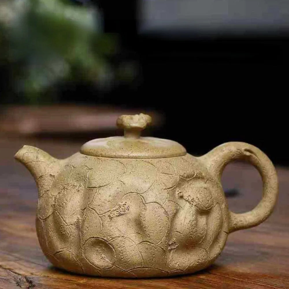 Full Handmade Yixing Zisha Teapot [Lingzhi Gong Chun Pot] (Duan Ni - 365ml) - YIQIN TEA HOUSE | yiqinteahouse.com | >300ml, full handmade zisha teapot, new arrival, teapot, teaware