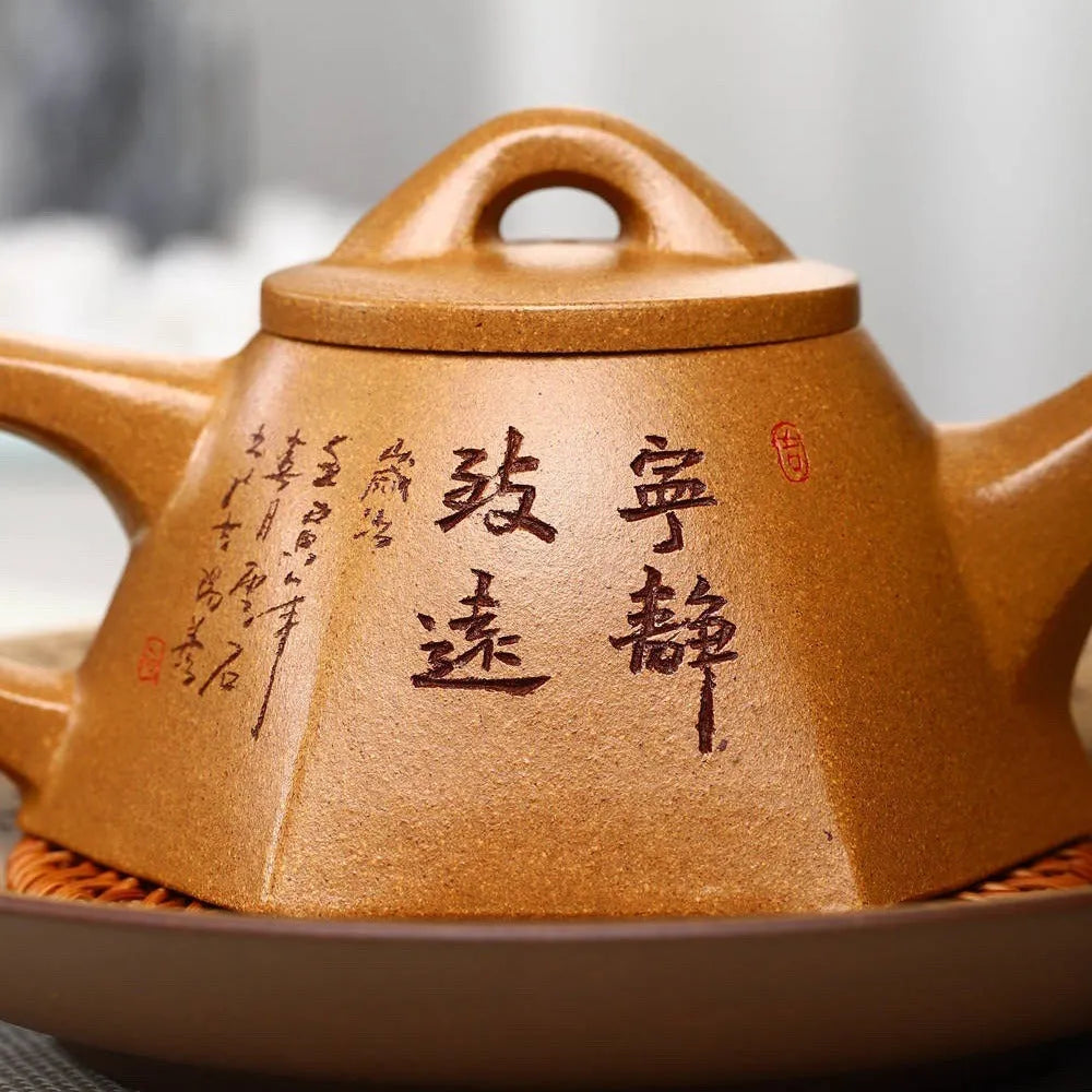 Full Handmade Yixing Zisha Teapot [Liufang Bawang Shi Piao Pot] (Wucai Lao Duan Ni - 260ml) - YIQIN TEA HOUSE | yiqinteahouse.com | 200-300ml, full handmade zisha teapot, new arrival, teapot, teaware