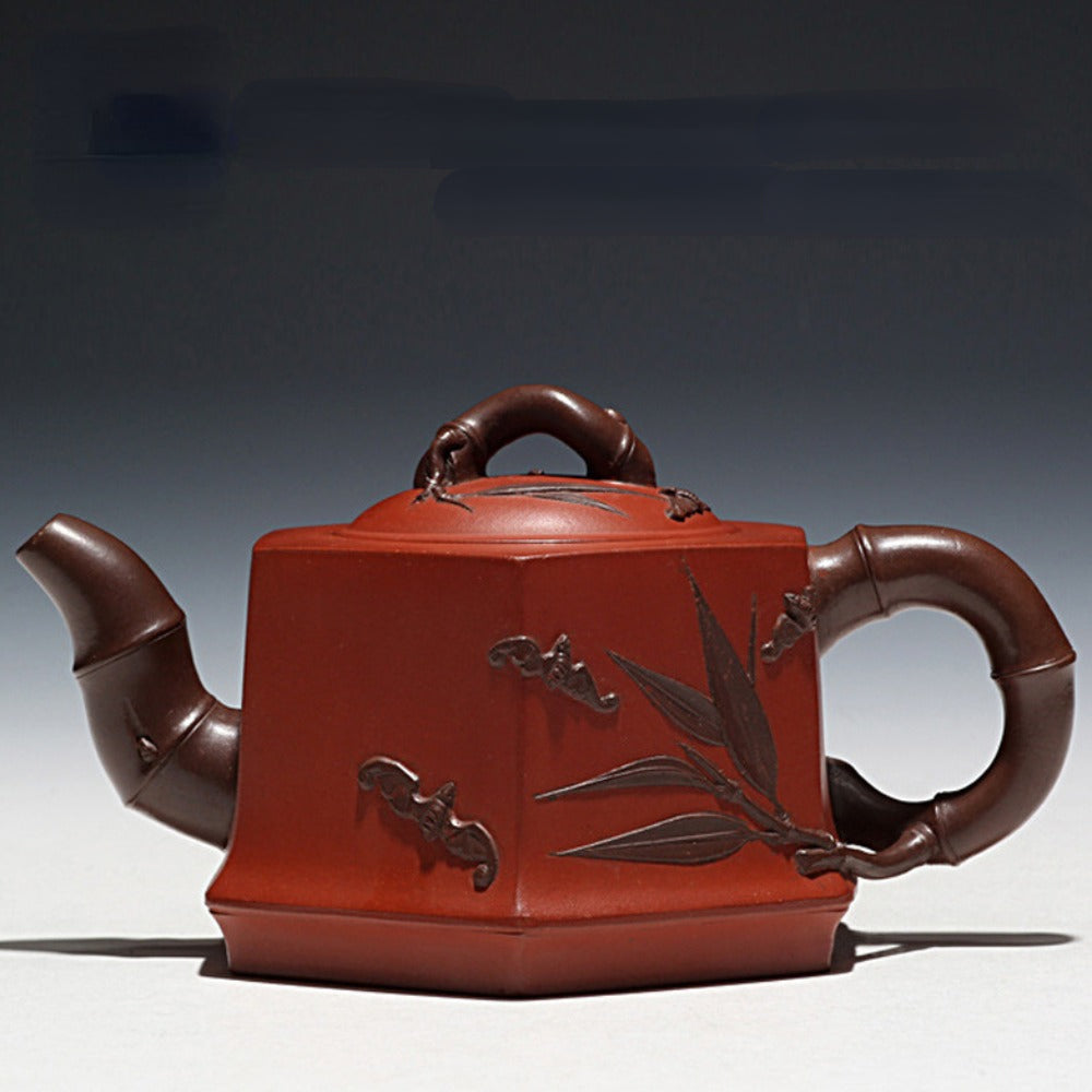 Full Handmade Yixing Zisha Teapot [Liufang Blessing Pot] (Hong Ni/Zi Ni - 160/240ml) - YIQIN TEA HOUSE | yiqinteahouse.com | 200-300ml, <200ml, full handmade zisha teapot, new arrival, plain smooth, teapot, teaware