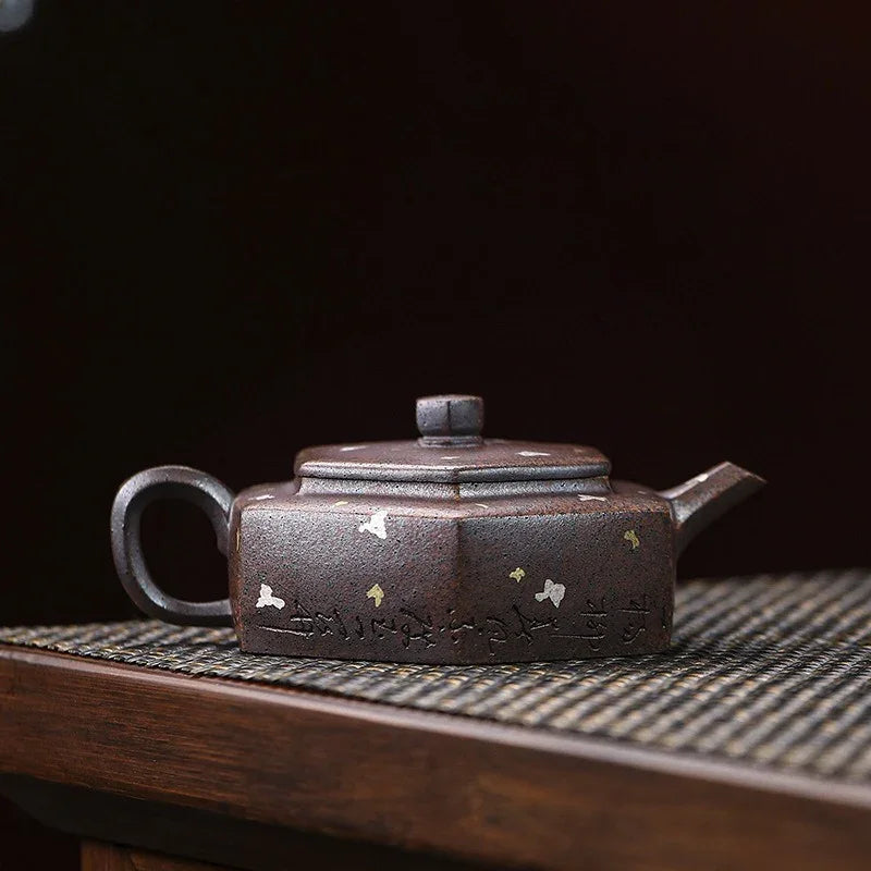 Full Handmade Yixing Zisha Teapot [Liufang De Zhong] (Firewood Fired Duan Ni - 150ml) - YIQIN TEA HOUSE | yiqinteahouse.com | <200ml, full handmade zisha teapot, teapot, teaware