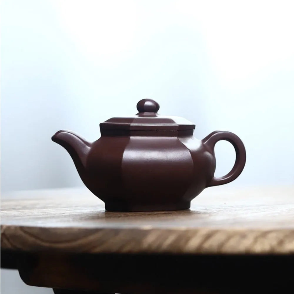 Full Handmade Yixing Zisha Teapot [Liufang Fanggu Pot ] (Lao Zi Ni - 175ml) - YIQIN TEA HOUSE | yiqinteahouse.com | <200ml, full handmade zisha teapot, new arrival, plain smooth, teapot, teaware