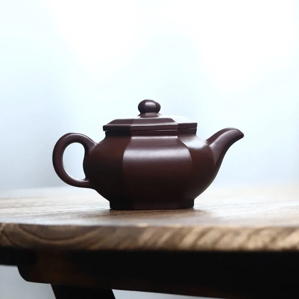 Full Handmade Yixing Zisha Teapot [Liufang Fanggu Pot ] (Lao Zi Ni - 175ml) - YIQIN TEA HOUSE | yiqinteahouse.com | <200ml, full handmade zisha teapot, new arrival, plain smooth, teapot, teaware