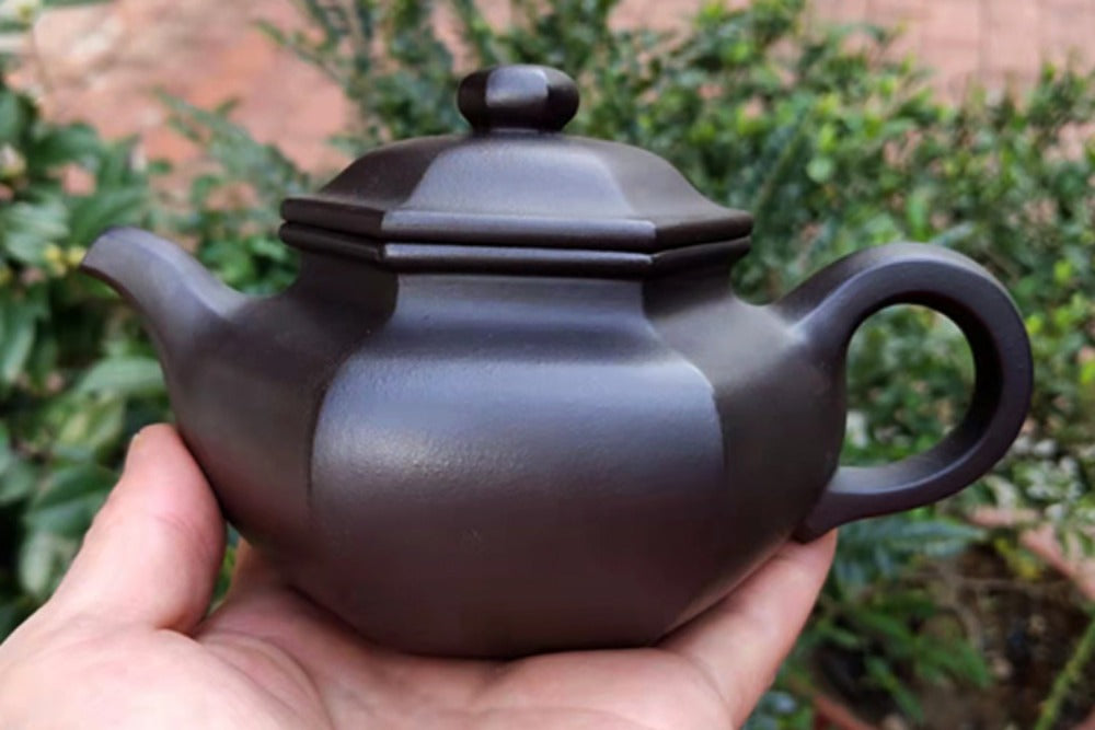 Full Handmade Yixing Zisha Teapot [Liufang Fanggu Pot] (Shi Huang - 280ml) - YIQIN TEA HOUSE | yiqinteahouse.com | 200-300ml, full handmade zisha teapot, new arrival, plain smooth, teapot, teaware