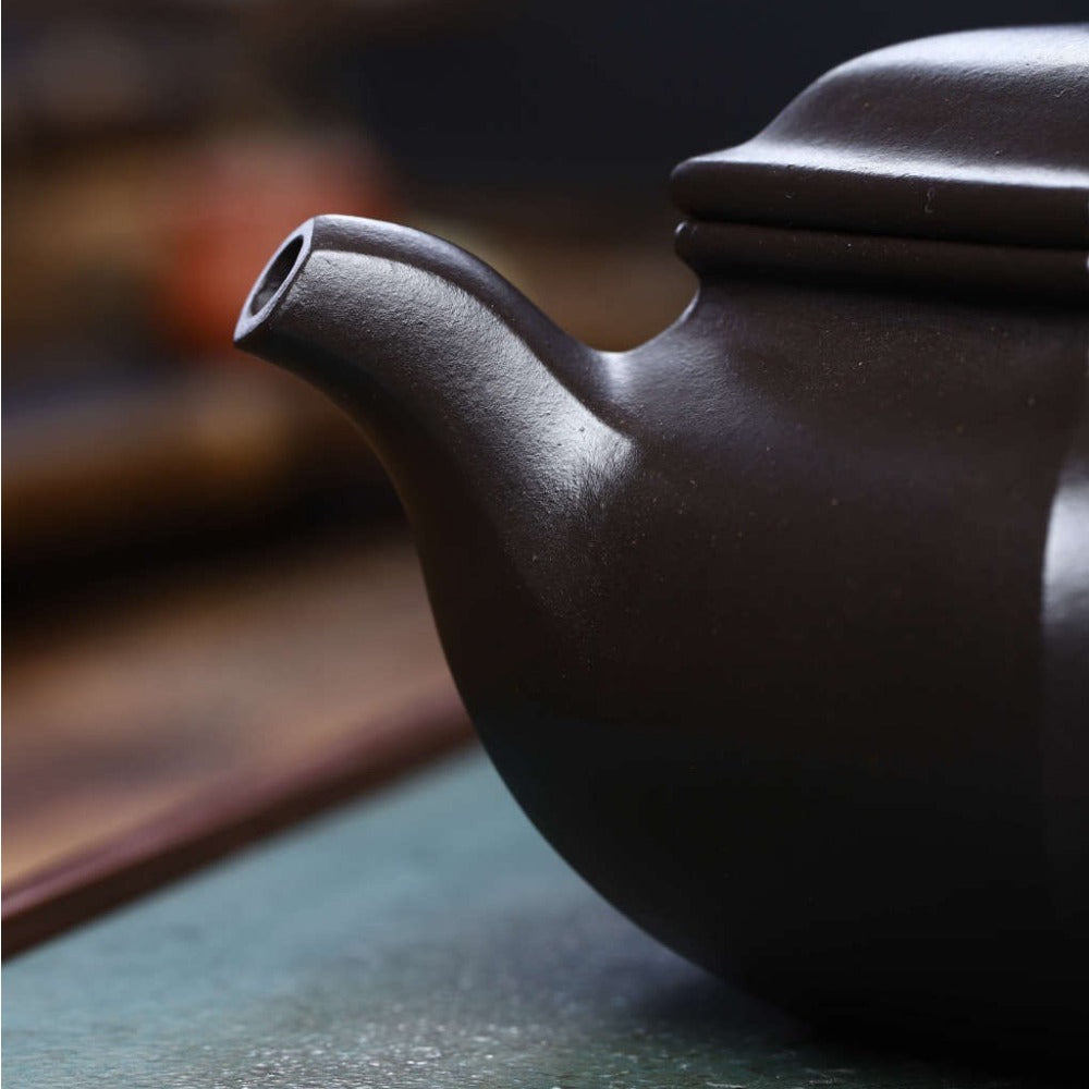 Full Handmade Yixing Zisha Teapot [Liufang Fanggu Pot] (Shi Huang - 280ml) - YIQIN TEA HOUSE | yiqinteahouse.com | 200-300ml, full handmade zisha teapot, new arrival, plain smooth, teapot, teaware