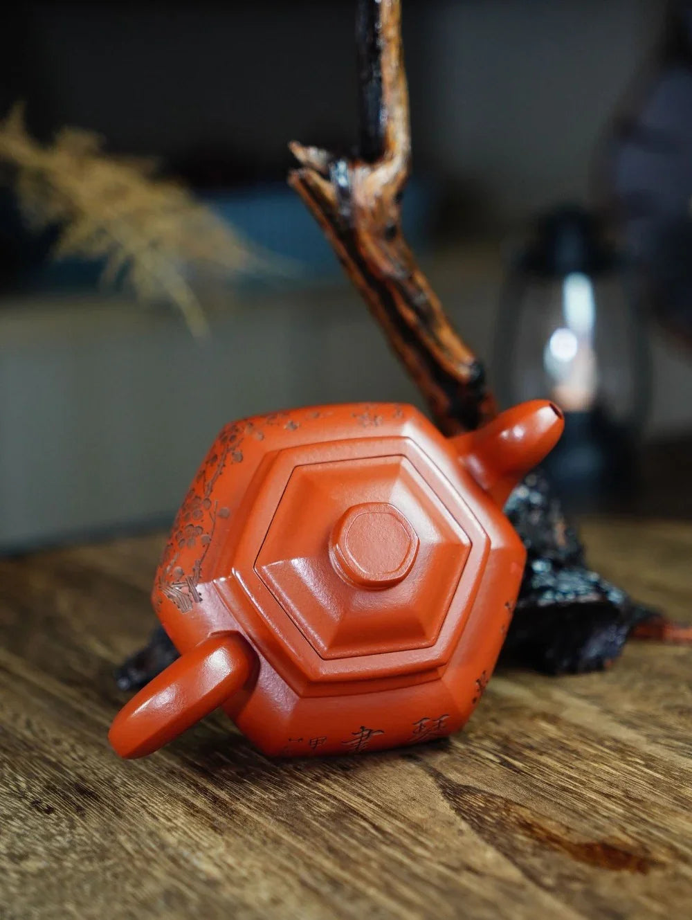 Teko Zisha Yixing Buatan Tangan Sepenuhnya [Liufang Gong Deng Pot] (Zhu Ni - 310ml)