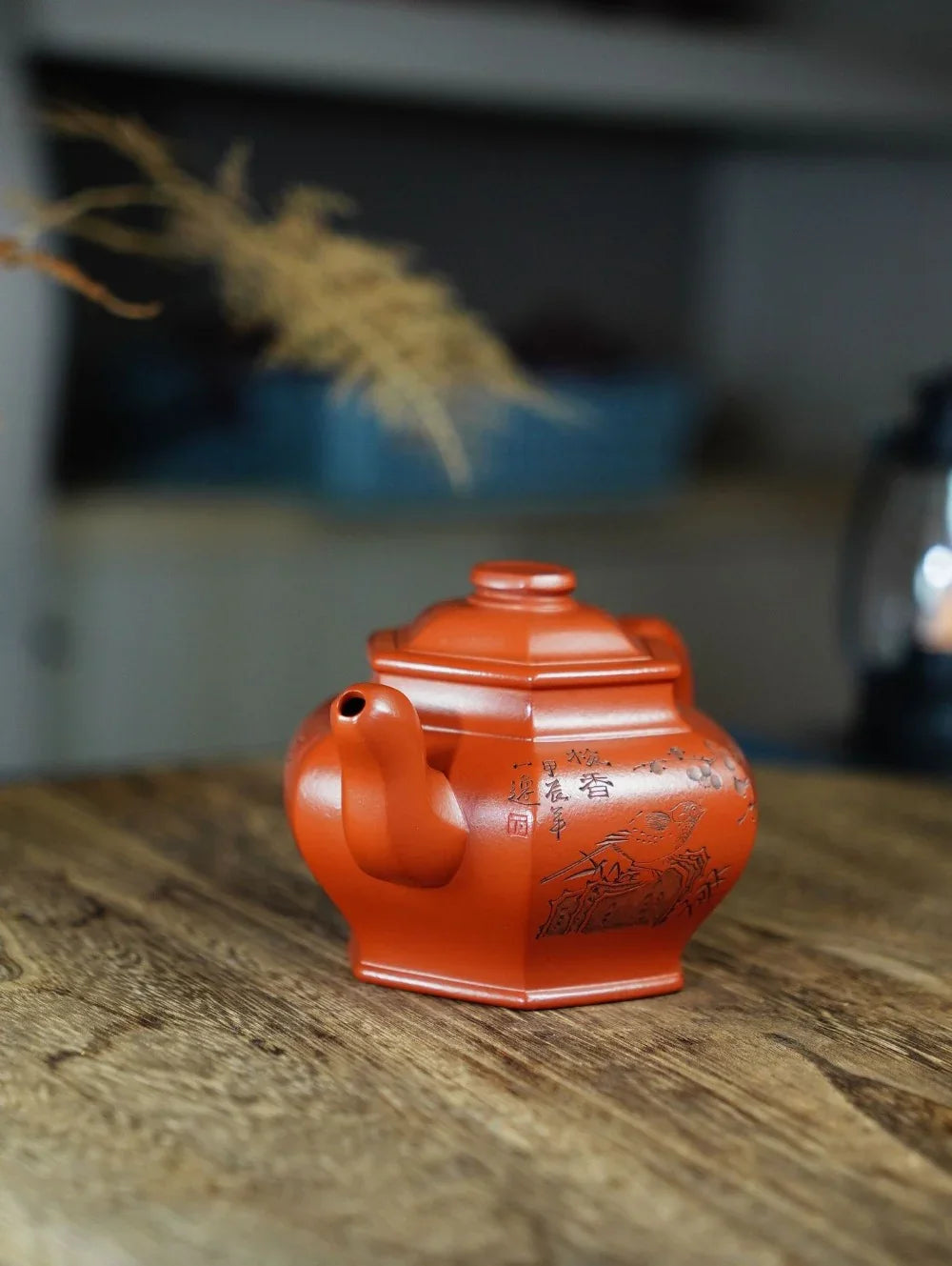 Teko Zisha Yixing Buatan Tangan Sepenuhnya [Liufang Gong Deng Pot] (Zhu Ni - 310ml)