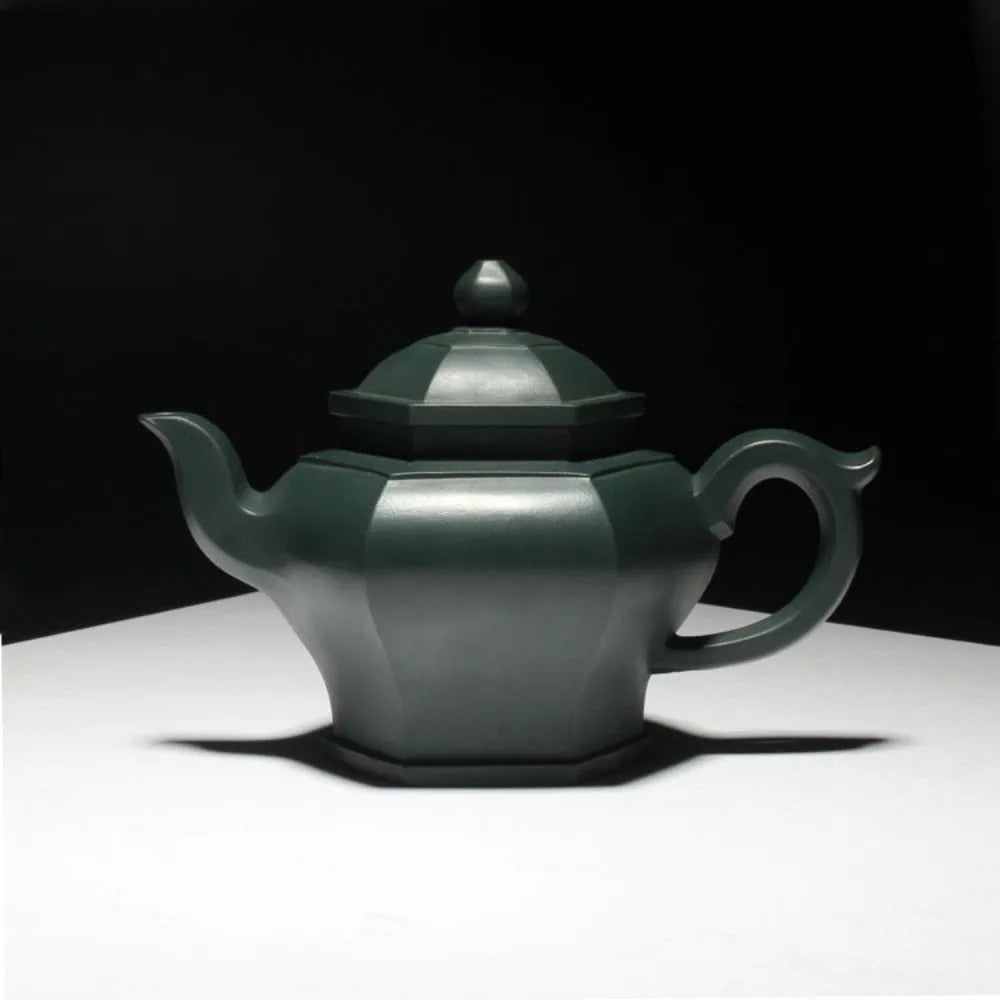 Full Handmade Yixing Zisha Teapot [Liufang Gongdeng Pot] (Lu Ni - 200ml) - YIQIN TEA HOUSE | yiqinteahouse.com | 200-300ml, full handmade zisha teapot, new arrival, plain smooth, teapot, teaware