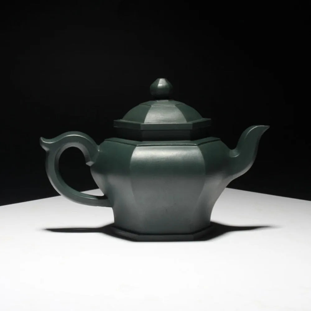 Full Handmade Yixing Zisha Teapot [Liufang Gongdeng Pot] (Lu Ni - 200ml) - YIQIN TEA HOUSE | yiqinteahouse.com | 200-300ml, full handmade zisha teapot, new arrival, plain smooth, teapot, teaware