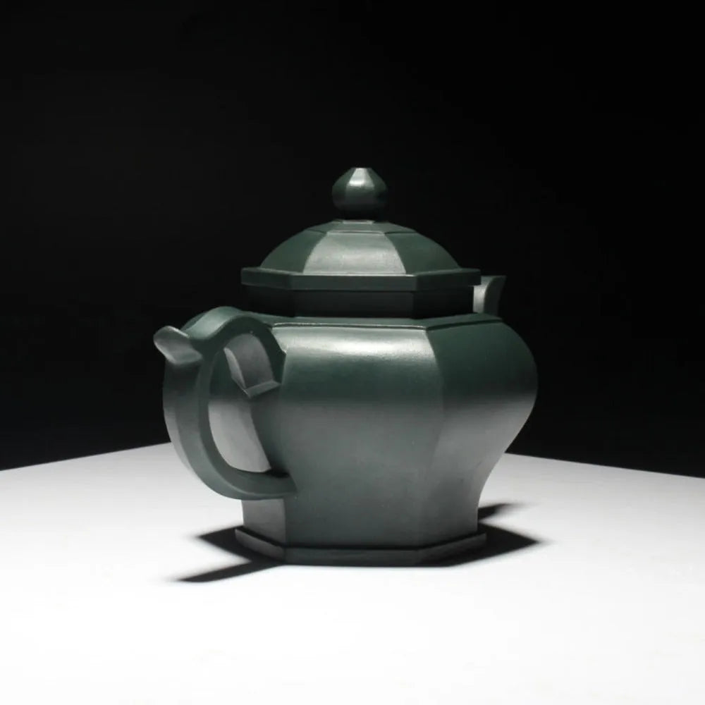 Full Handmade Yixing Zisha Teapot [Liufang Gongdeng Pot] (Lu Ni - 200ml) - YIQIN TEA HOUSE | yiqinteahouse.com | 200-300ml, full handmade zisha teapot, new arrival, plain smooth, teapot, teaware