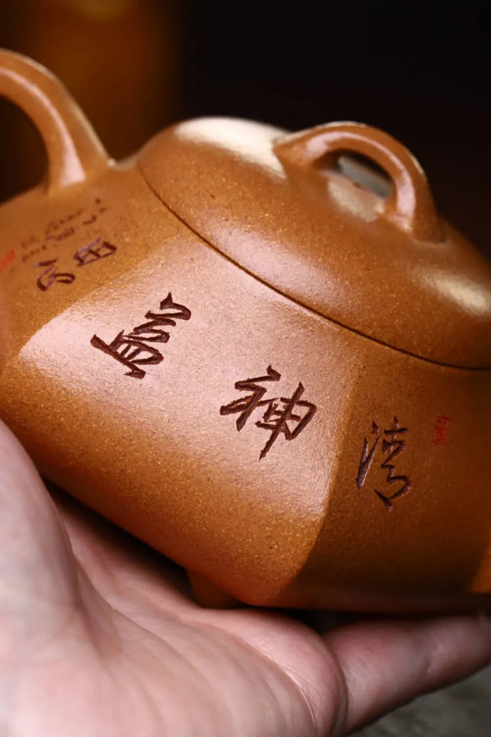 Full Handmade Yixing Zisha Teapot [Liufang Han Tang Shi Piao Pot] (Wucai Lao Duan Ni - 240ml) - YIQIN TEA HOUSE | yiqinteahouse.com | 200-300ml, full handmade zisha teapot, new arrival, teapot, teaware