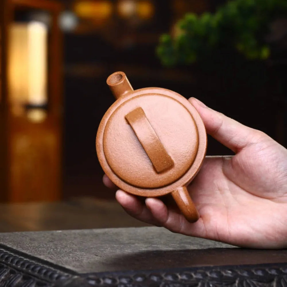 Full Handmade Yixing Zisha Teapot [Liufang Hanwa Pot] (Wucai Lao Duan Ni - 150ml) - YIQIN TEA HOUSE | yiqinteahouse.com | <200ml, full handmade zisha teapot, new arrival, teapot, teaware