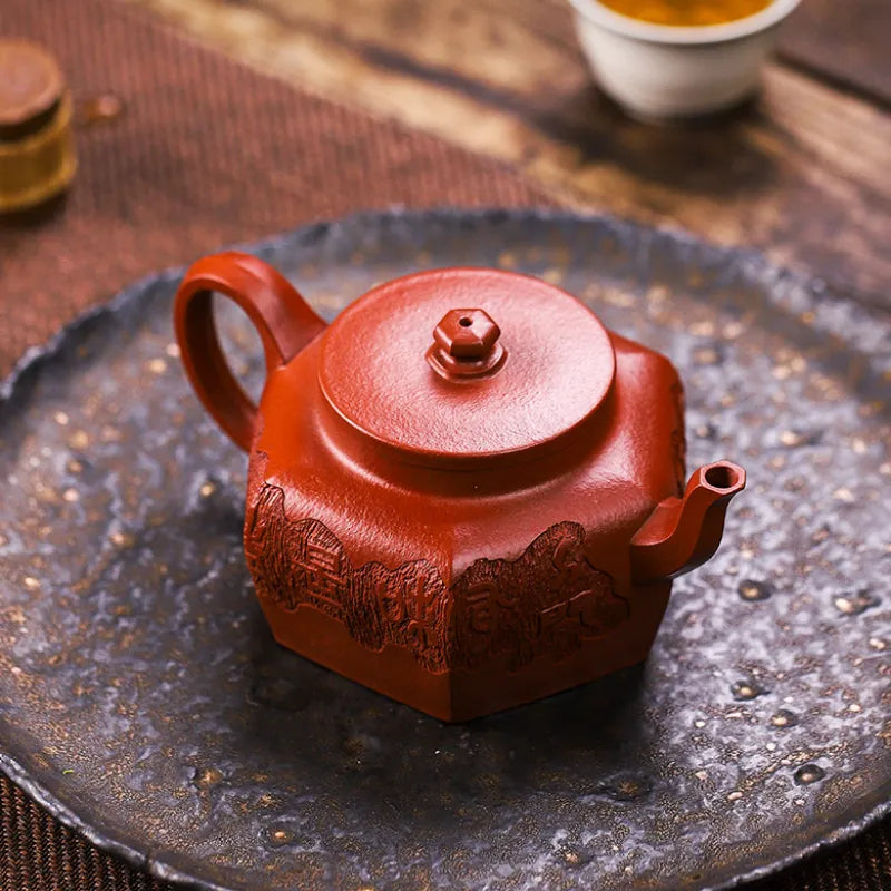 Full Handmade Yixing Zisha Teapot [Liufang Huan Yu] (Xiao Meiyao Zhu Ni - 200ml) - YIQIN TEA HOUSE | yiqinteahouse.com | 200-300ml, full handmade zisha teapot, new arrival, teapot, teaware