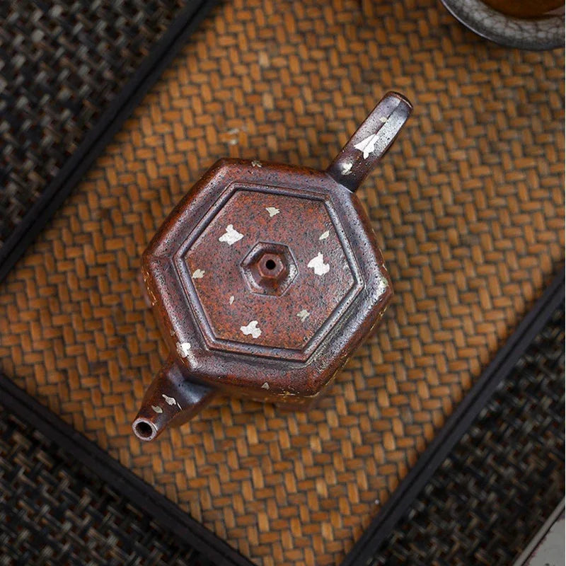 Full Handmade Yixing Zisha Teapot [Liufang Jin Zhong] (Firewood Fired Duan Ni - 150ml) - YIQIN TEA HOUSE | yiqinteahouse.com | <200ml, full handmade zisha teapot, teapot, teaware