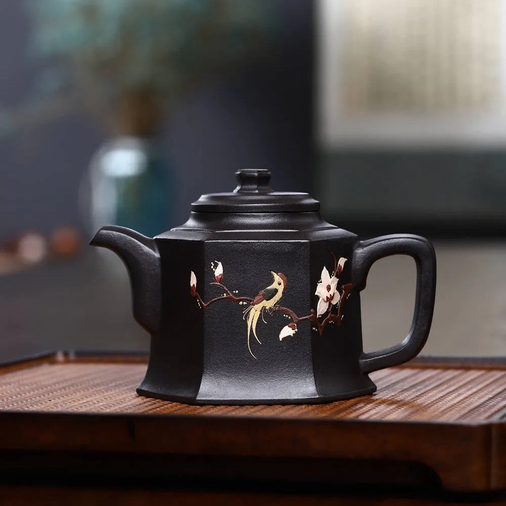 Full Handmade Yixing Zisha Teapot [Liufang Jin Zhong Pot] (Shi Huang - 230ml) - YIQIN TEA HOUSE | yiqinteahouse.com | 200-300ml, full handmade zisha teapot, new arrival, teapot, teaware