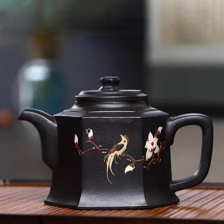 Full Handmade Yixing Zisha Teapot [Liufang Jin Zhong Pot] (Shi Huang - 230ml) - YIQIN TEA HOUSE | yiqinteahouse.com | 200-300ml, full handmade zisha teapot, new arrival, teapot, teaware