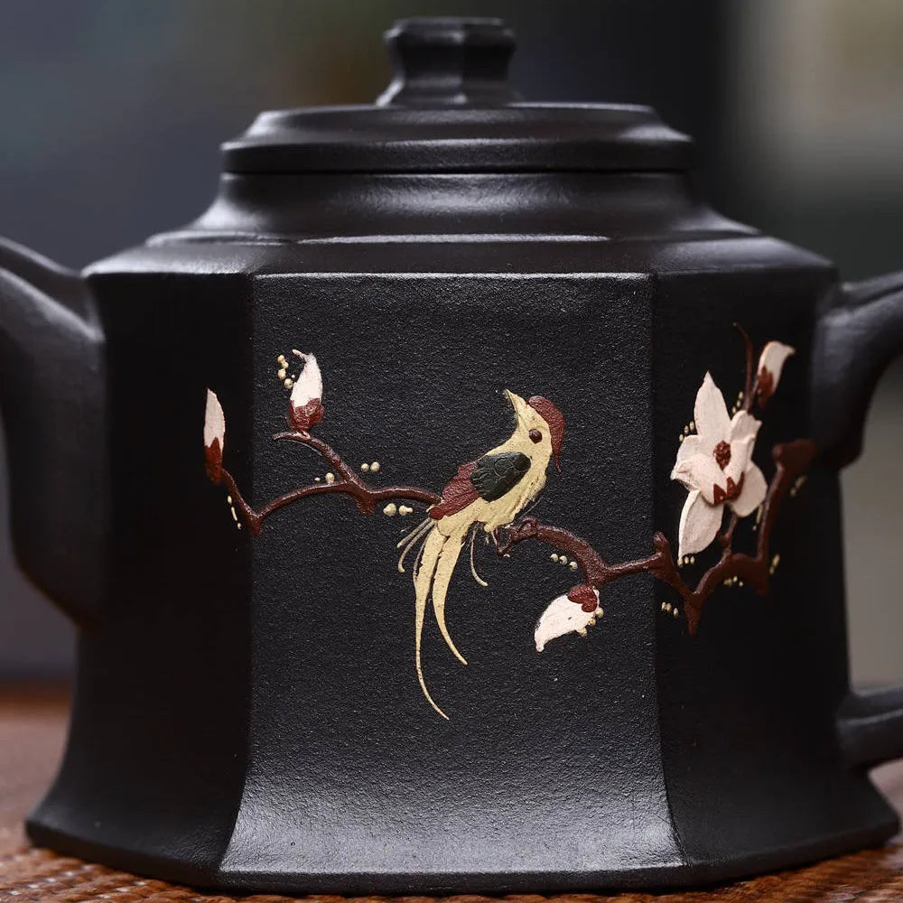 Full Handmade Yixing Zisha Teapot [Liufang Jin Zhong Pot] (Shi Huang - 230ml) - YIQIN TEA HOUSE | yiqinteahouse.com | 200-300ml, full handmade zisha teapot, new arrival, teapot, teaware