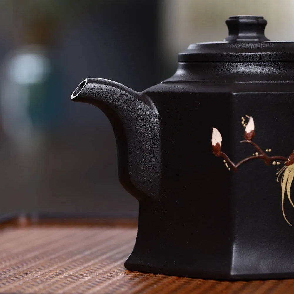 Full Handmade Yixing Zisha Teapot [Liufang Jin Zhong Pot] (Shi Huang - 230ml) - YIQIN TEA HOUSE | yiqinteahouse.com | 200-300ml, full handmade zisha teapot, new arrival, teapot, teaware