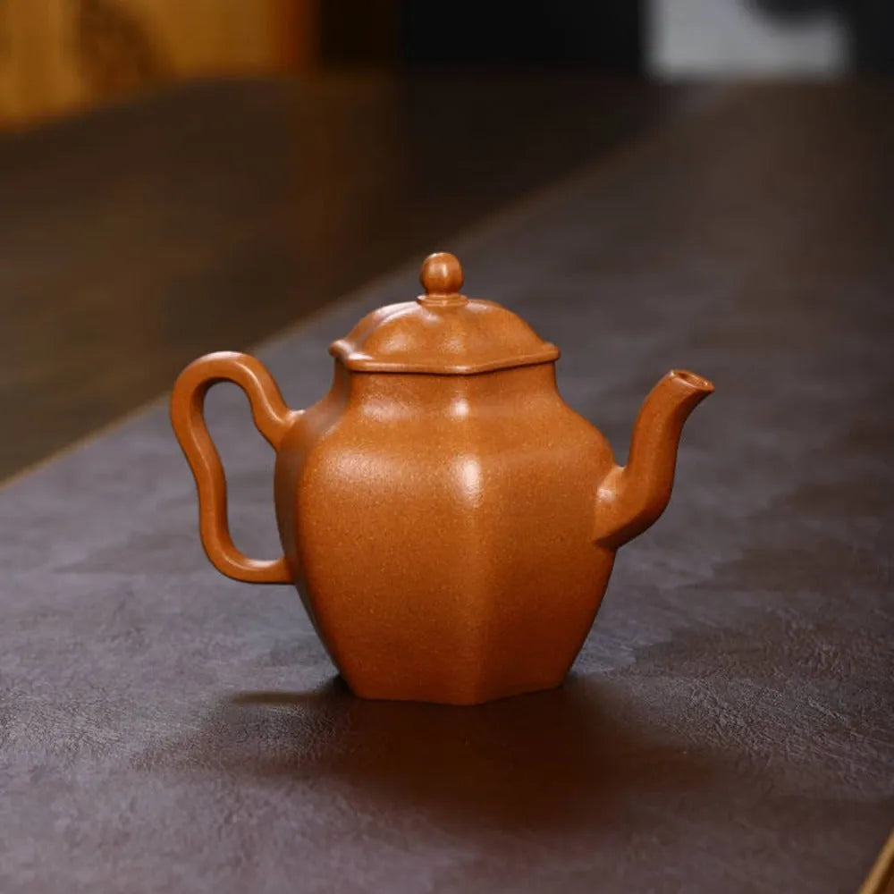 Full Handmade Yixing Zisha Teapot [Liufang Palace Lantern Pot] (Jiang Po Ni - 260ml) - YIQIN TEA HOUSE | yiqinteahouse.com | 200-300ml, full handmade zisha teapot, new arrival, plain smooth, teapot, teaware