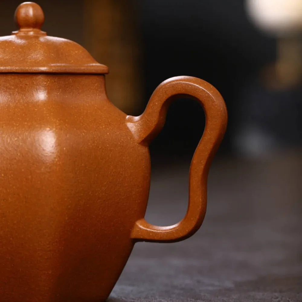 Full Handmade Yixing Zisha Teapot [Liufang Palace Lantern Pot] (Jiang Po Ni - 260ml) - YIQIN TEA HOUSE | yiqinteahouse.com | 200-300ml, full handmade zisha teapot, new arrival, plain smooth, teapot, teaware