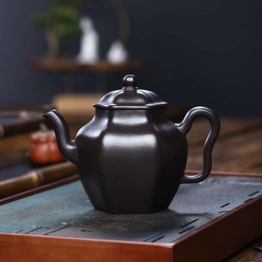 Full Handmade Yixing Zisha Teapot [Liufang Shen Deng Pot] (Shi Huang - 260ml) - YIQIN TEA HOUSE | yiqinteahouse.com | 200-300ml, full handmade zisha teapot, new arrival, plain smooth, teapot, teaware