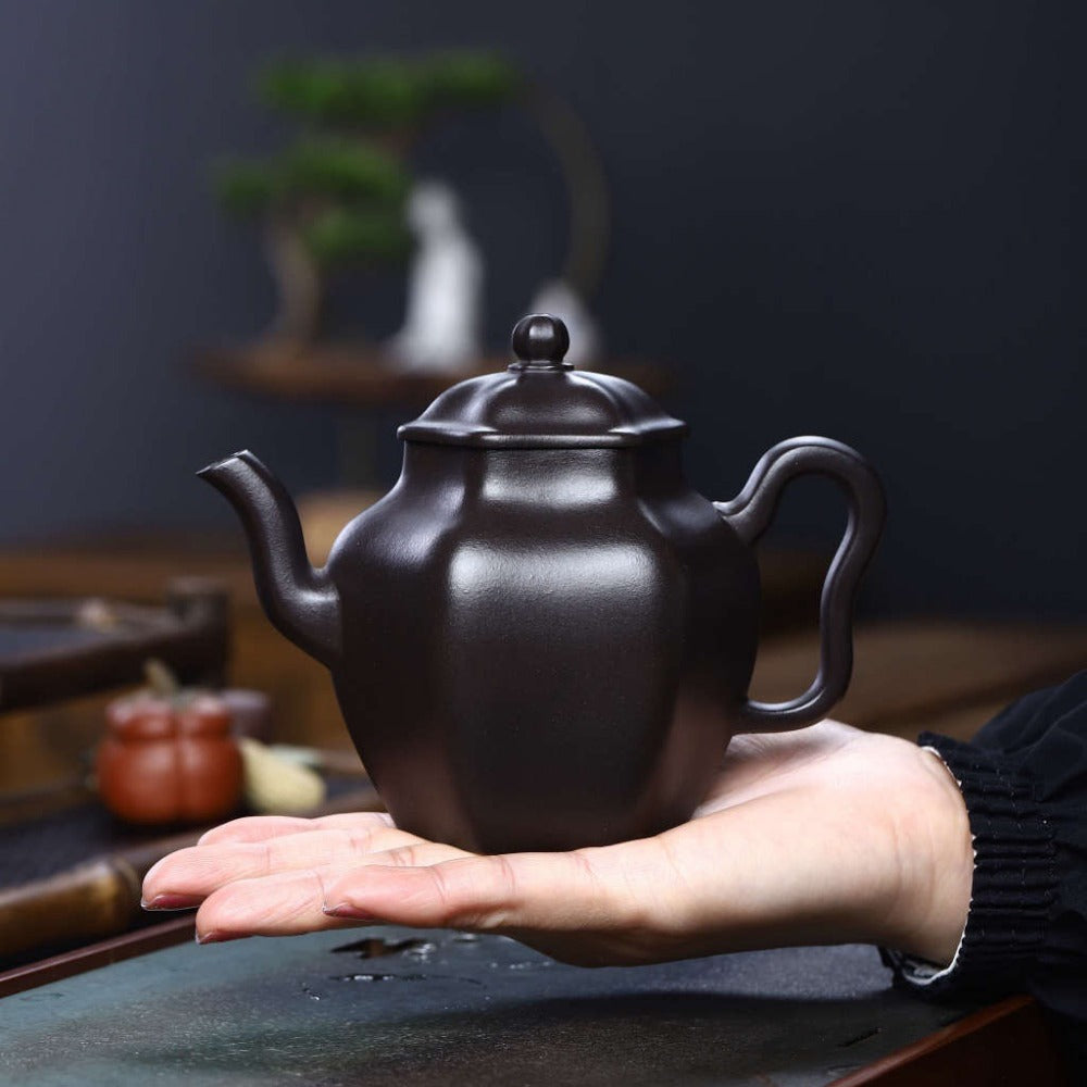 Full Handmade Yixing Zisha Teapot [Liufang Shen Deng Pot] (Shi Huang - 260ml) - YIQIN TEA HOUSE | yiqinteahouse.com | 200-300ml, full handmade zisha teapot, new arrival, plain smooth, teapot, teaware