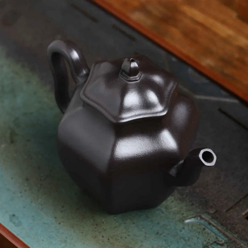 Full Handmade Yixing Zisha Teapot [Liufang Shen Deng Pot] (Shi Huang - 260ml) - YIQIN TEA HOUSE | yiqinteahouse.com | 200-300ml, full handmade zisha teapot, new arrival, plain smooth, teapot, teaware