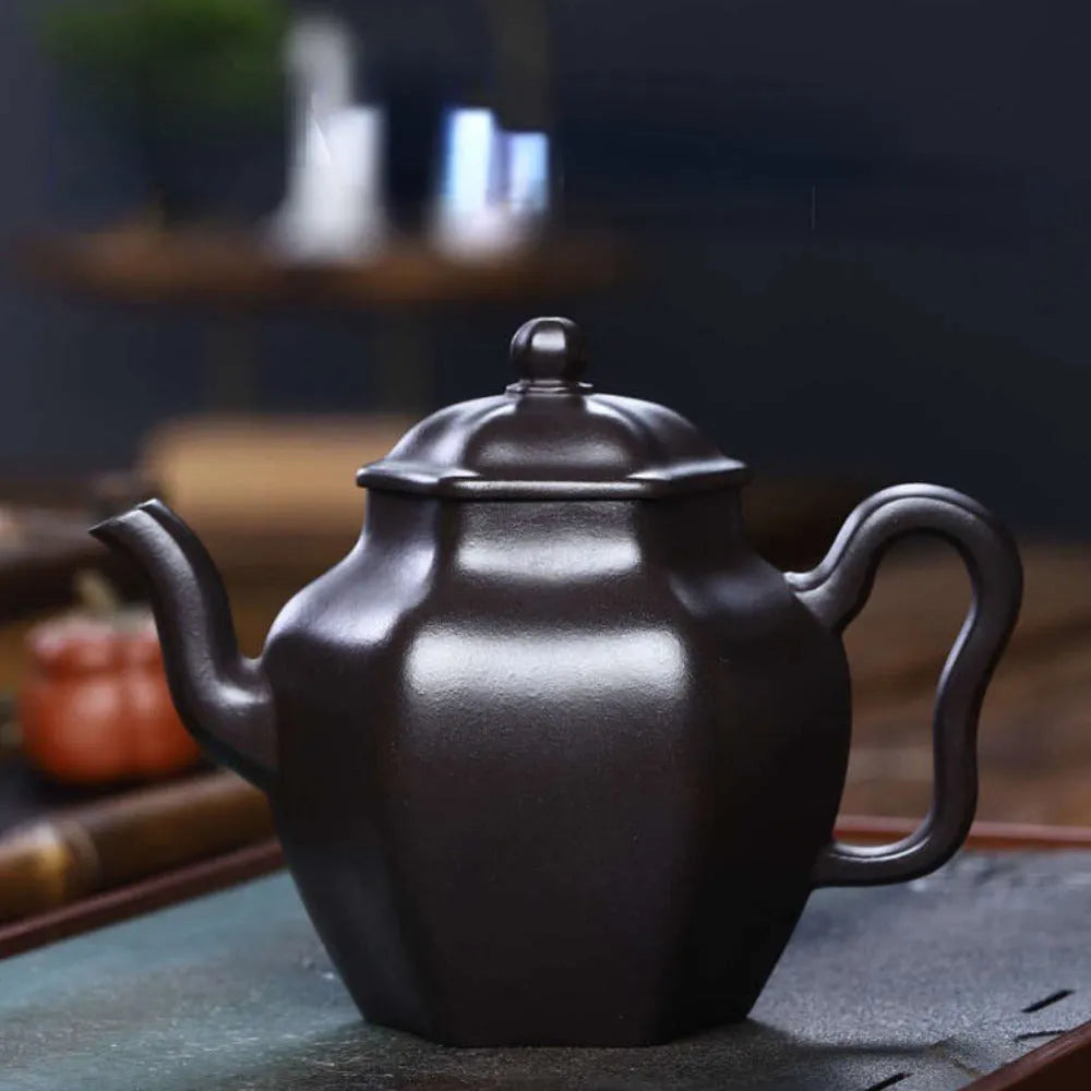 Full Handmade Yixing Zisha Teapot [Liufang Shen Deng Pot] (Shi Huang - 260ml) - YIQIN TEA HOUSE | yiqinteahouse.com | 200-300ml, full handmade zisha teapot, new arrival, plain smooth, teapot, teaware