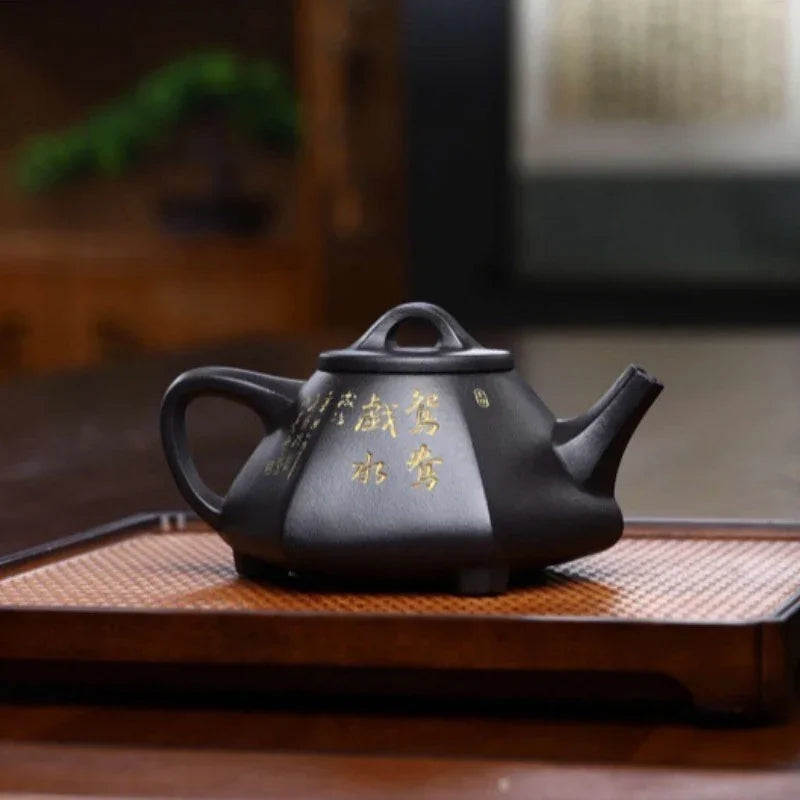 Full Handmade Yixing Zisha Teapot [Liufang Shi Piao Pot] (Shi Huang - 280ml) - YIQIN TEA HOUSE | yiqinteahouse.com | 200-300ml, full handmade zisha teapot, teapot, teaware