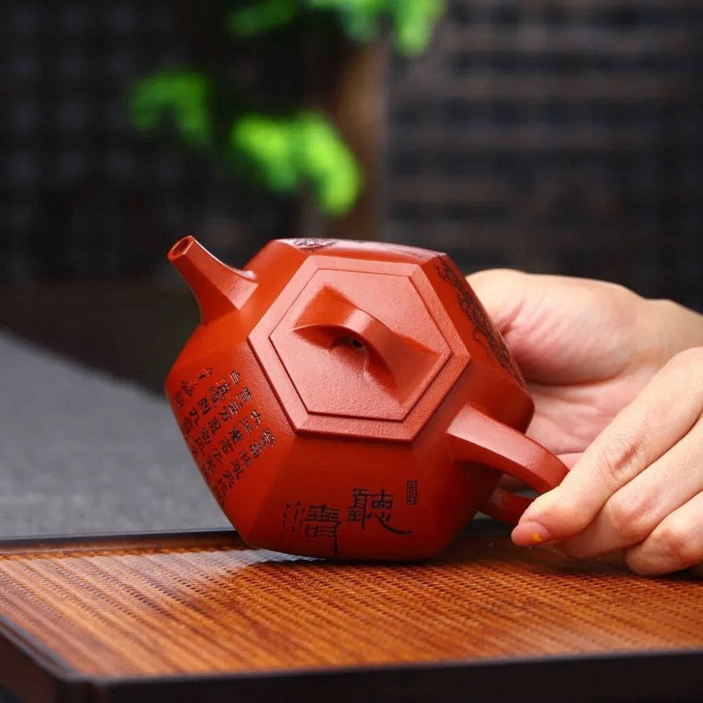 Full Handmade Yixing Zisha Teapot [Liufang Shi Piao Pot] (Xiao Meiyao Zhu Ni - 280ml) - YIQIN TEA HOUSE | yiqinteahouse.com | 200-300ml, full handmade zisha teapot, new arrival, teapot, teaware