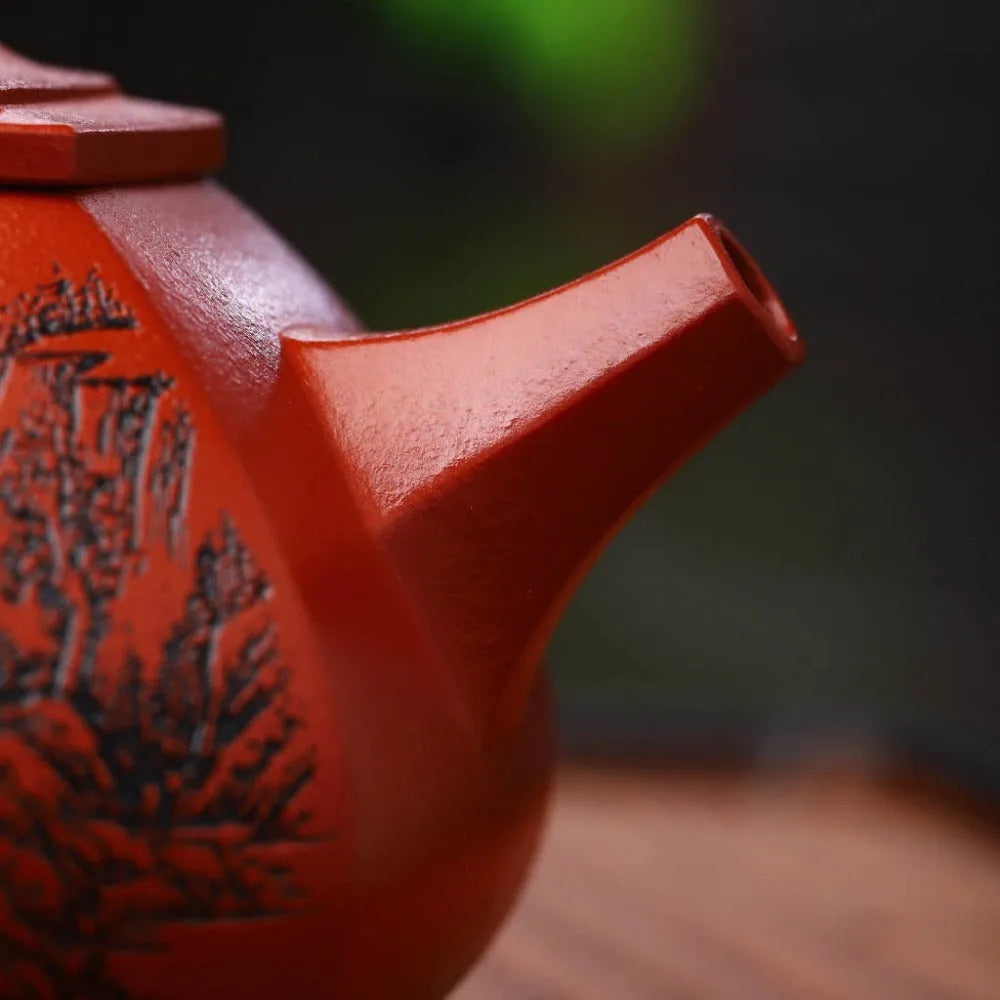 Full Handmade Yixing Zisha Teapot [Liufang Shi Piao Pot] (Xiao Meiyao Zhu Ni - 280ml) - YIQIN TEA HOUSE | yiqinteahouse.com | 200-300ml, full handmade zisha teapot, new arrival, teapot, teaware