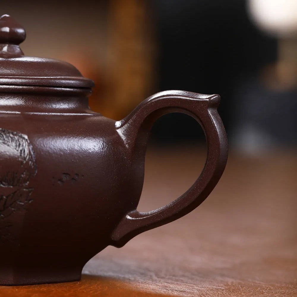 Full Handmade Yixing Zisha Teapot [Liufang Xiao Ying Pot] (Zi Ni - 280ml) - YIQIN TEA HOUSE | yiqinteahouse.com | 200-300ml, full handmade zisha teapot, new arrivla, teapot, teaware