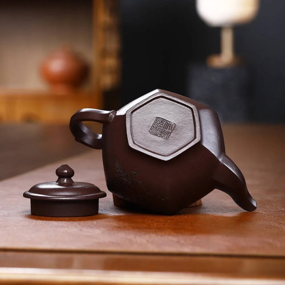 Full Handmade Yixing Zisha Teapot [Liufang Xiao Ying Pot] (Zi Ni - 280ml) - YIQIN TEA HOUSE | yiqinteahouse.com | 200-300ml, full handmade zisha teapot, new arrivla, teapot, teaware