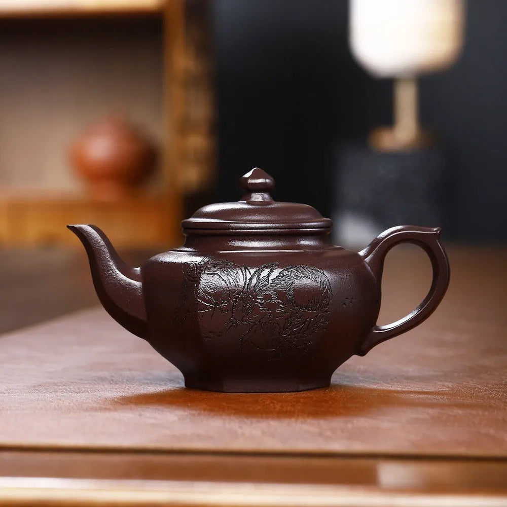 Full Handmade Yixing Zisha Teapot [Liufang Xiao Ying Pot] (Zi Ni - 280ml) - YIQIN TEA HOUSE | yiqinteahouse.com | 200-300ml, full handmade zisha teapot, new arrivla, teapot, teaware