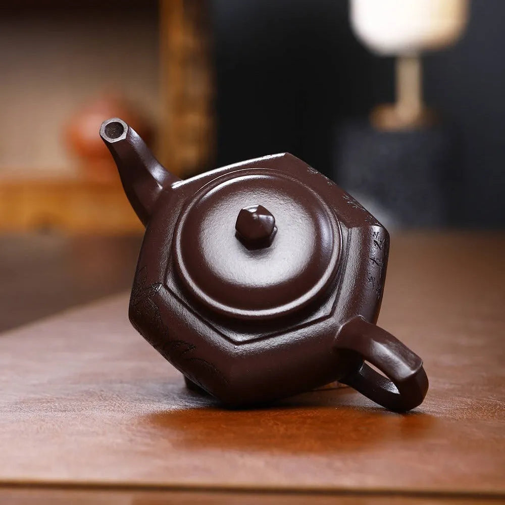 Full Handmade Yixing Zisha Teapot [Liufang Xiao Ying Pot] (Zi Ni - 280ml) - YIQIN TEA HOUSE | yiqinteahouse.com | 200-300ml, full handmade zisha teapot, new arrivla, teapot, teaware