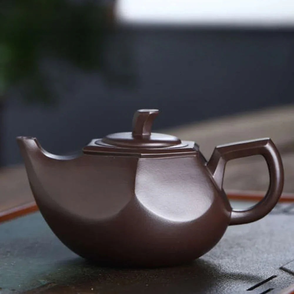 Teko Zisha Yixing Buatan Tangan Sepenuhnya [Liufang Yandou Pot] (Lao Zi Ni - 160ml)
