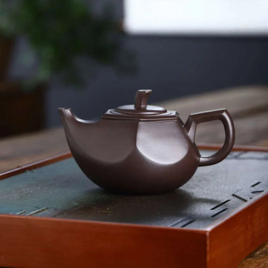 Teko Zisha Yixing Buatan Tangan Sepenuhnya [Liufang Yandou Pot] (Lao Zi Ni - 160ml)