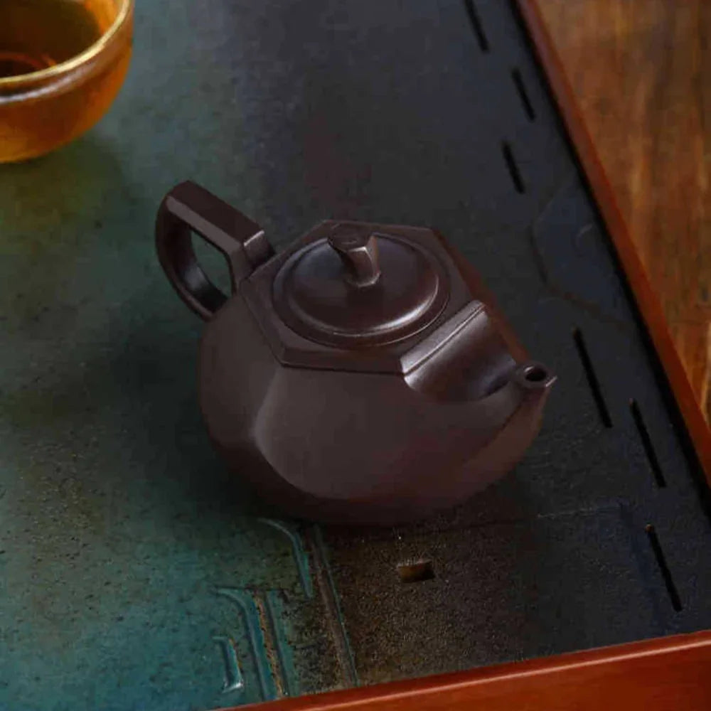 Teko Zisha Yixing Buatan Tangan Sepenuhnya [Liufang Yandou Pot] (Lao Zi Ni - 160ml)