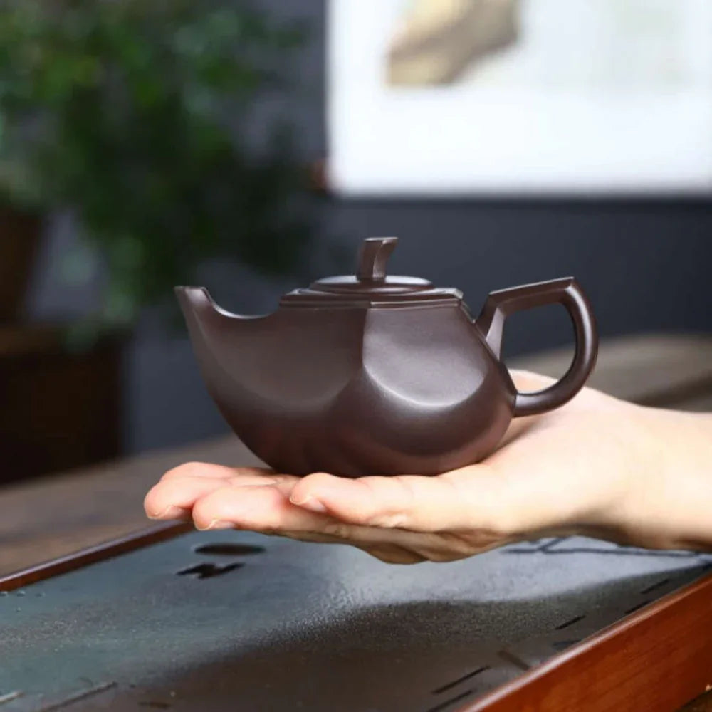 Teko Zisha Yixing Buatan Tangan Sepenuhnya [Liufang Yandou Pot] (Lao Zi Ni - 160ml)