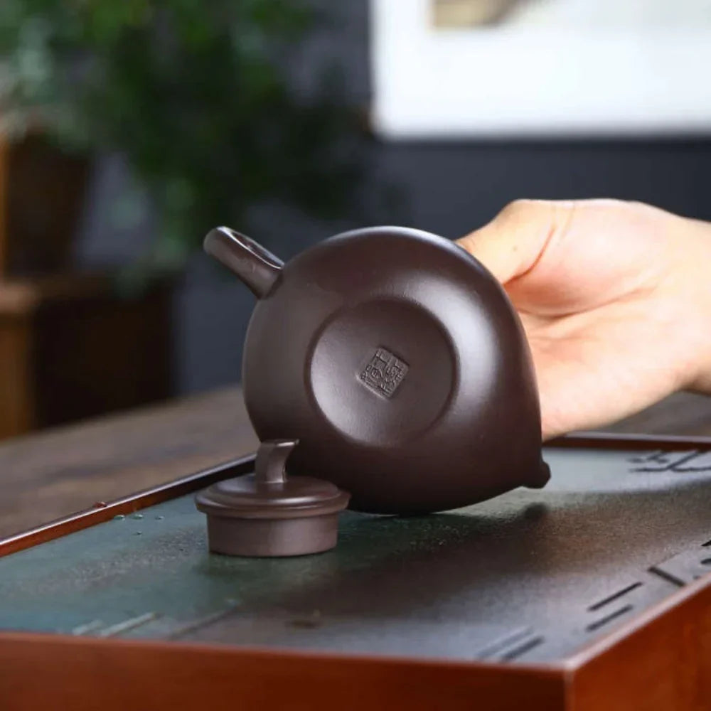 Teko Zisha Yixing Buatan Tangan Sepenuhnya [Liufang Yandou Pot] (Lao Zi Ni - 160ml)