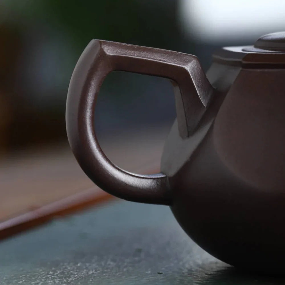 Teko Zisha Yixing Buatan Tangan Sepenuhnya [Liufang Yandou Pot] (Lao Zi Ni - 160ml)