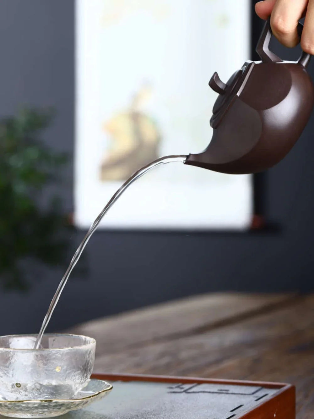 Teko Zisha Yixing Buatan Tangan Sepenuhnya [Liufang Yandou Pot] (Lao Zi Ni - 160ml)