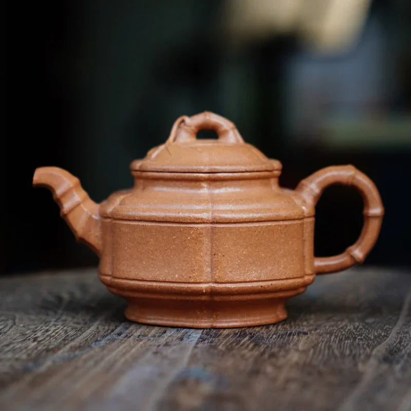 full-handmade-yixing-zisha-teapot-liufang-zhu-gu-pot-jiang-po-ni-190ml-yiqin-tea-house-yiqinteahouse-com-3 - YIQIN TEA HOUSE 一沁茶舍 yiqinteahouse.com